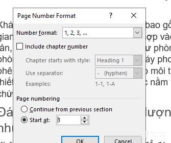 Cách đánh số word