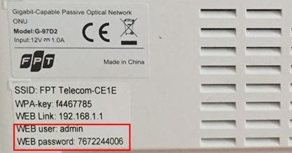 Dùng pass wifi ở dưới modem