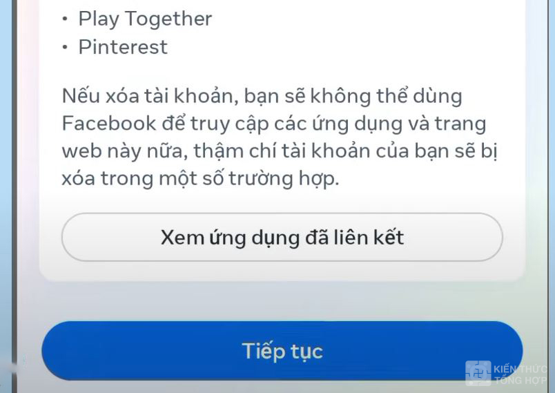 Bấm tiếp tục