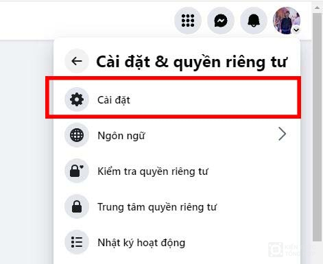 Chọn tiếp cài đặt