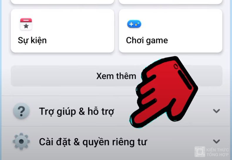 Vào mục cài đặt và quyền riêng tư