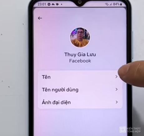 thay đôi thông tin cá nhân