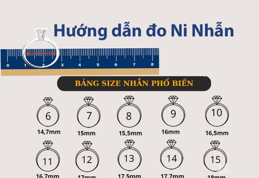 Hướng dẫn cách đo size nhẫn