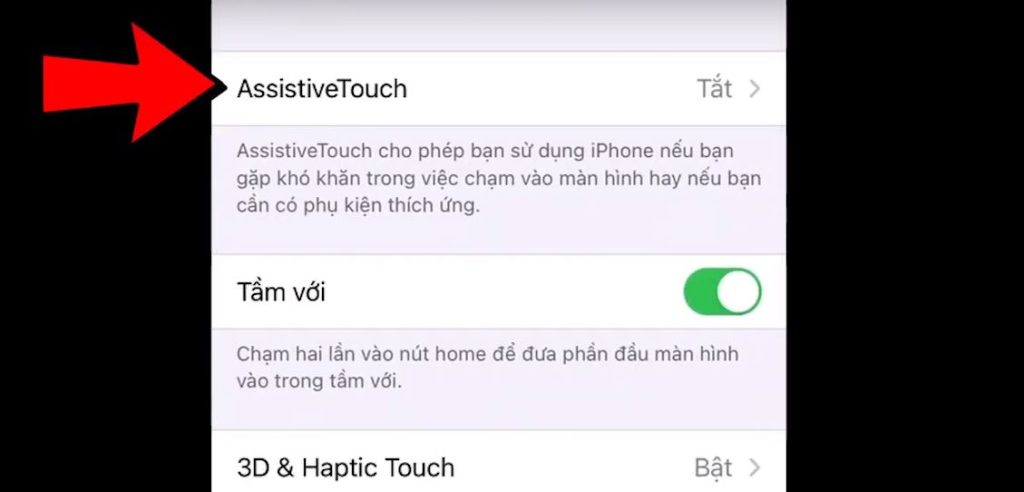 BẬT ASSISTIVE TOUCH