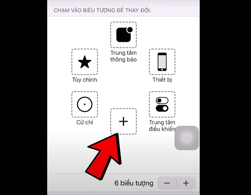 Nhấn vào dấu +