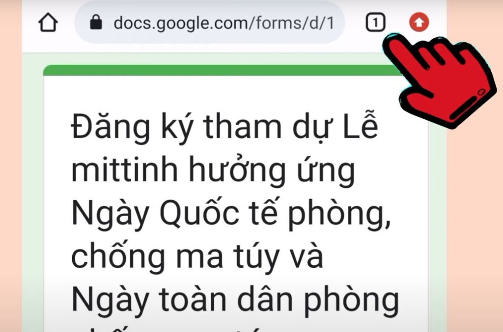 Bấm vào tác vụ