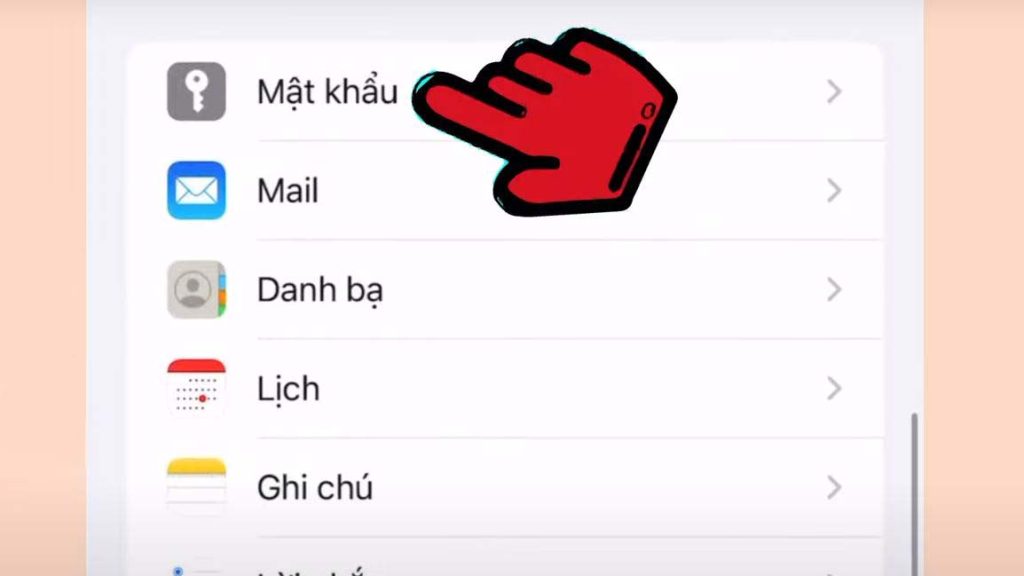 Chọn Mật khẩu