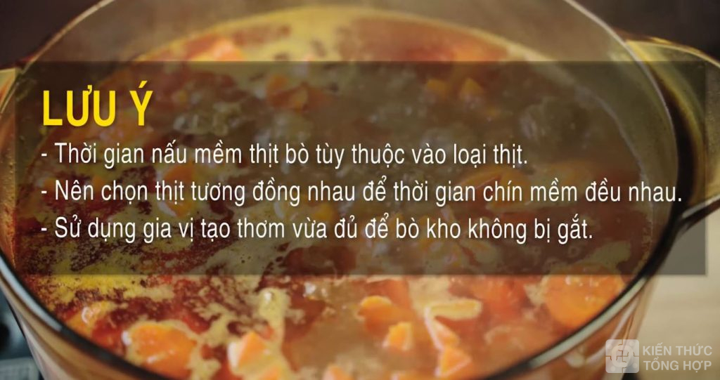 Lưu ý khi làm bò kho