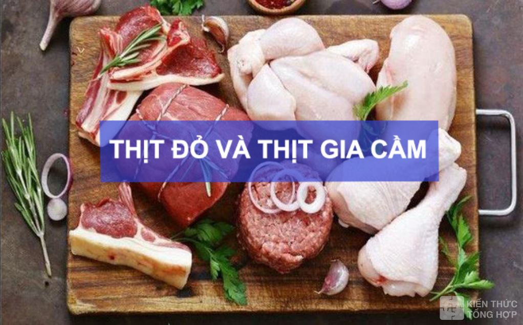 Thịt đỏ và thịt gia cầm cung cấp kẽm