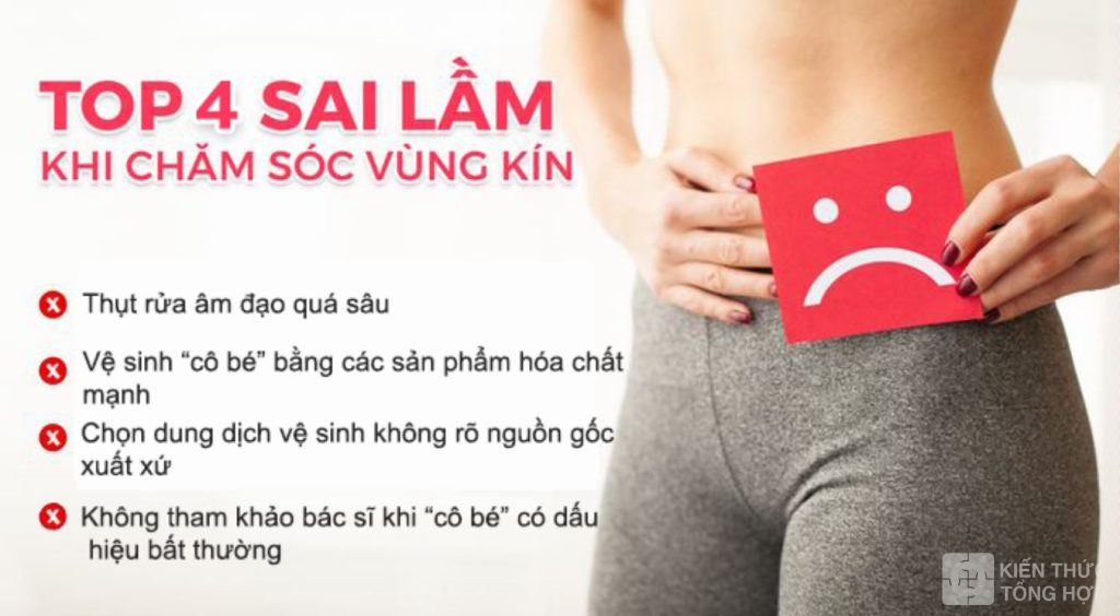 Top 4 sai lầm nên tránh khi vê sinh vùng kín