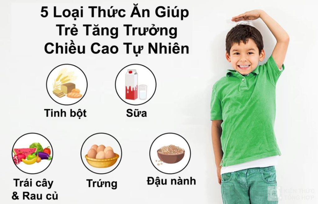 5 Loại thức ăn giúp trẻ tăng trưởng chiều cao tự nhiên