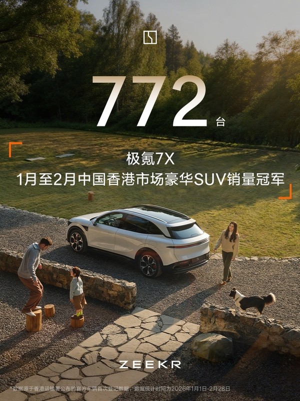 JiKrypton 7X tuyên bố đoạt giải SUV hạng sang bán chạy nhất Hong Kong, Trung Quốc với thời gian nhanh nhất chỉ 2,98 giây